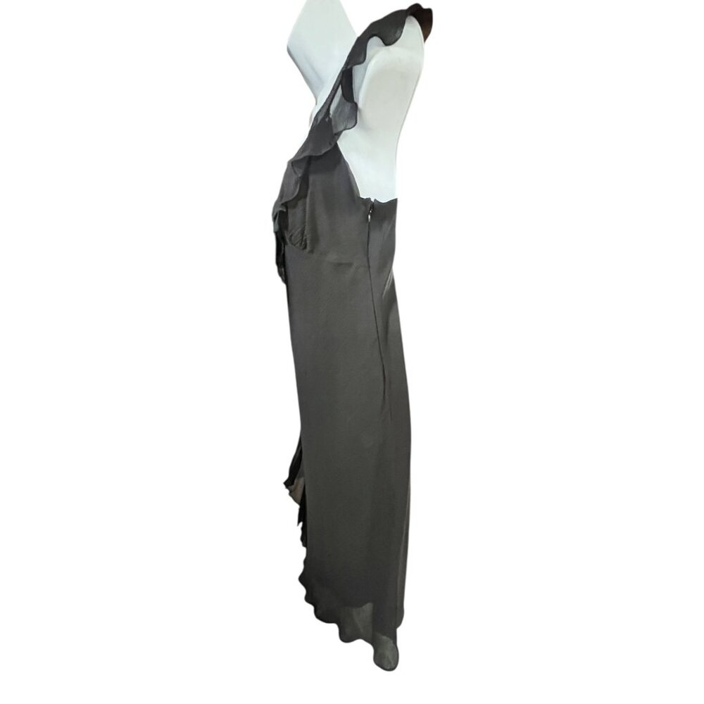Banana Republic Womens Black Silk Chiffon Dress Size 4P - Picture 9 of 11